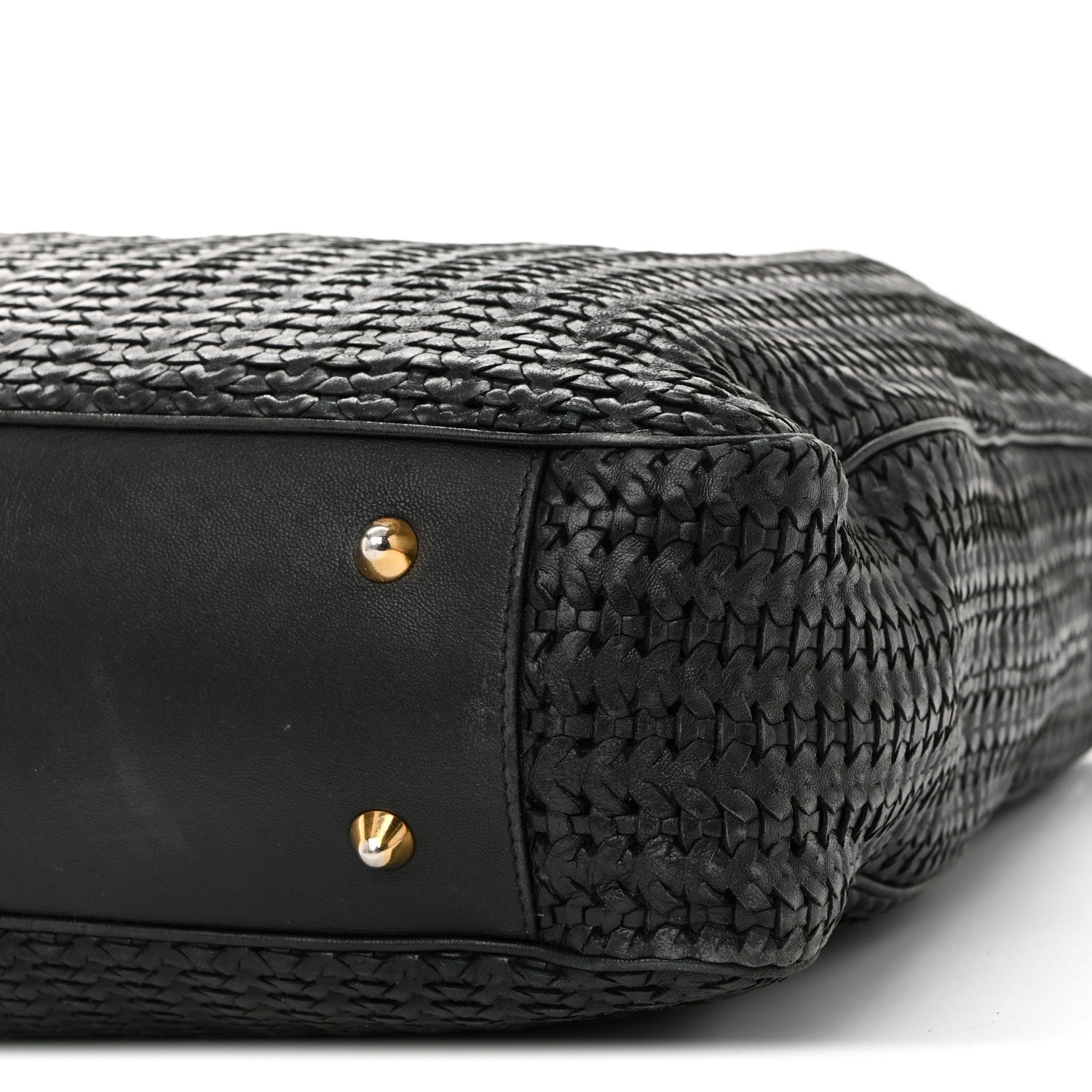 Christian Dior Lambskin Woven Dior Soft Shopping Tote Black 10 of 12