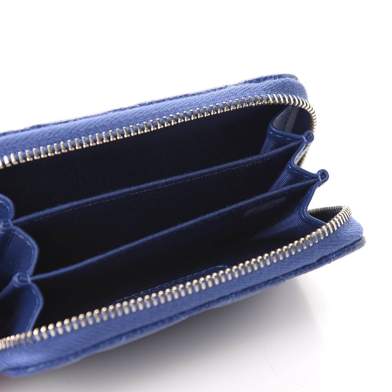 Chanel Caviar Quilted Incognito Zip Coin Purse Blue 5 of 8