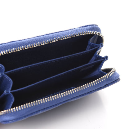 Chanel Caviar Quilted Incognito Zip Coin Purse Blue 5 of 8