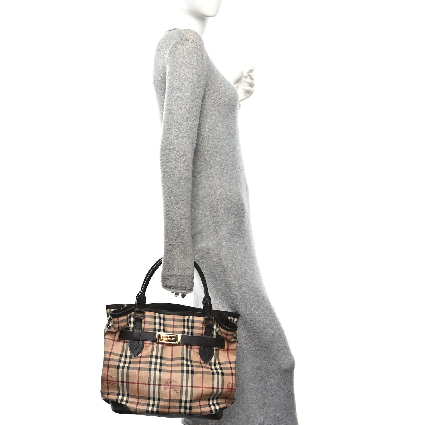 Haymarket Check Medium Golderton Tote Chocolate