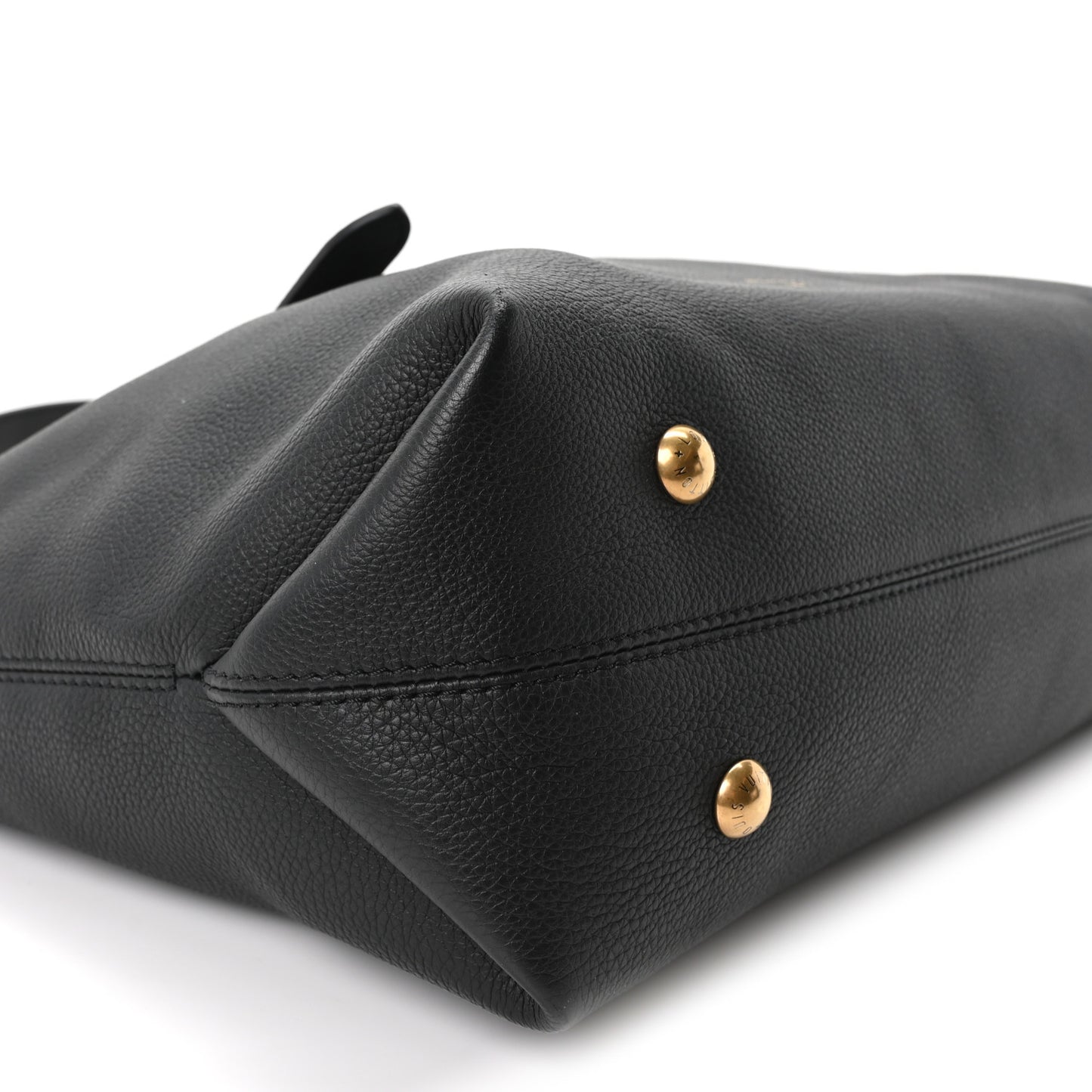 Grained Calfskin Low Key Cabas MM Black
