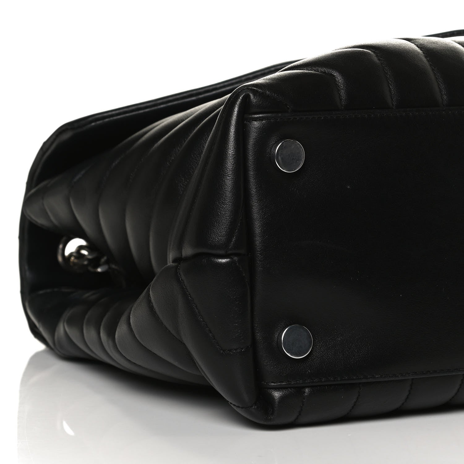 Saint Laurent Calfskin Y Quilted Monogram Large Loulou Chain Satchel Black 10 of 21