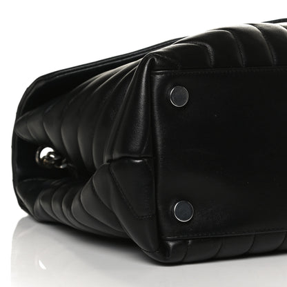 Saint Laurent Calfskin Y Quilted Monogram Large Loulou Chain Satchel Black 10 of 21