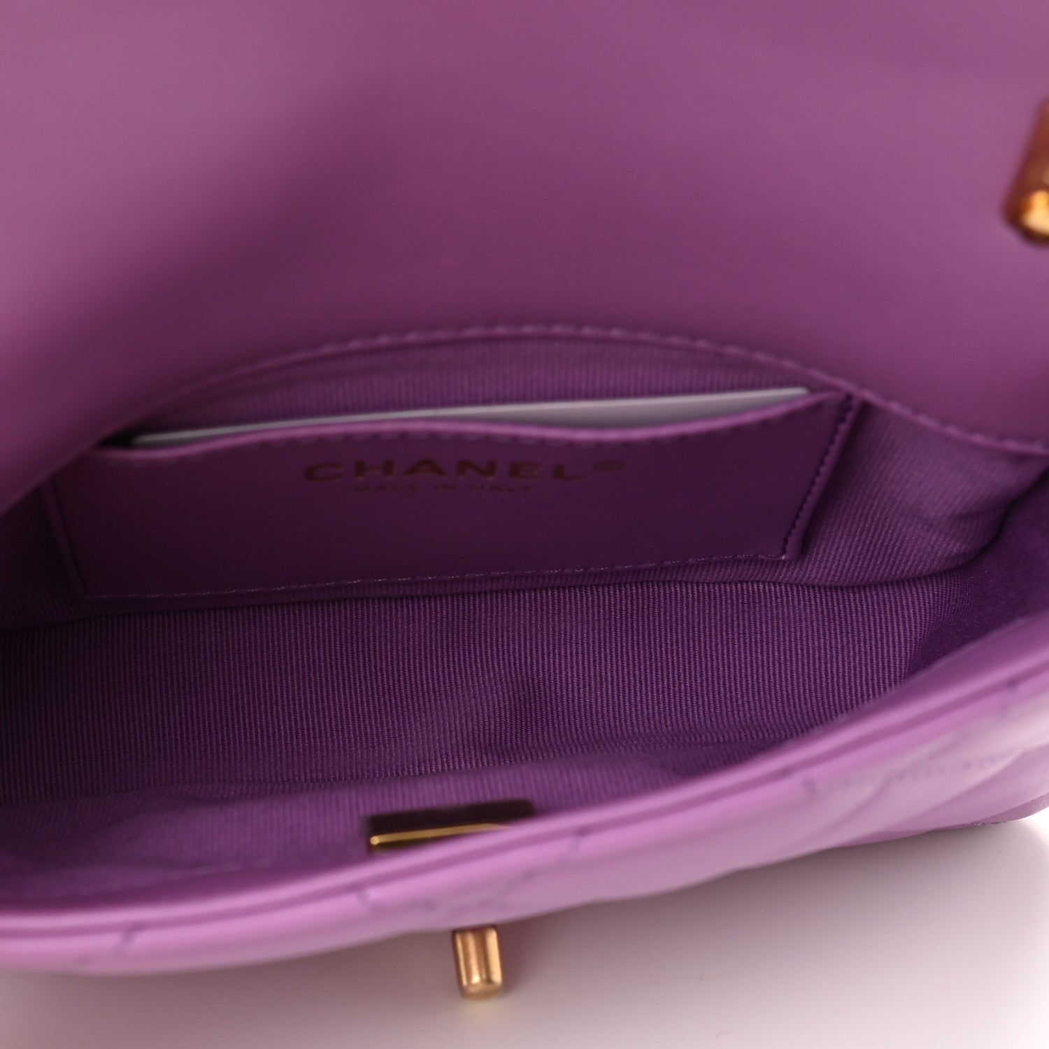 Chanel Lambskin Quilted Mini Funky Town Flap Purple 5 of 11