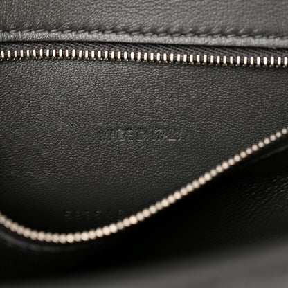 Balenciaga Shiny Calfskin Crocodile Embossed Small Hourglass Top Handle Bag Dark Grey 6 of 14