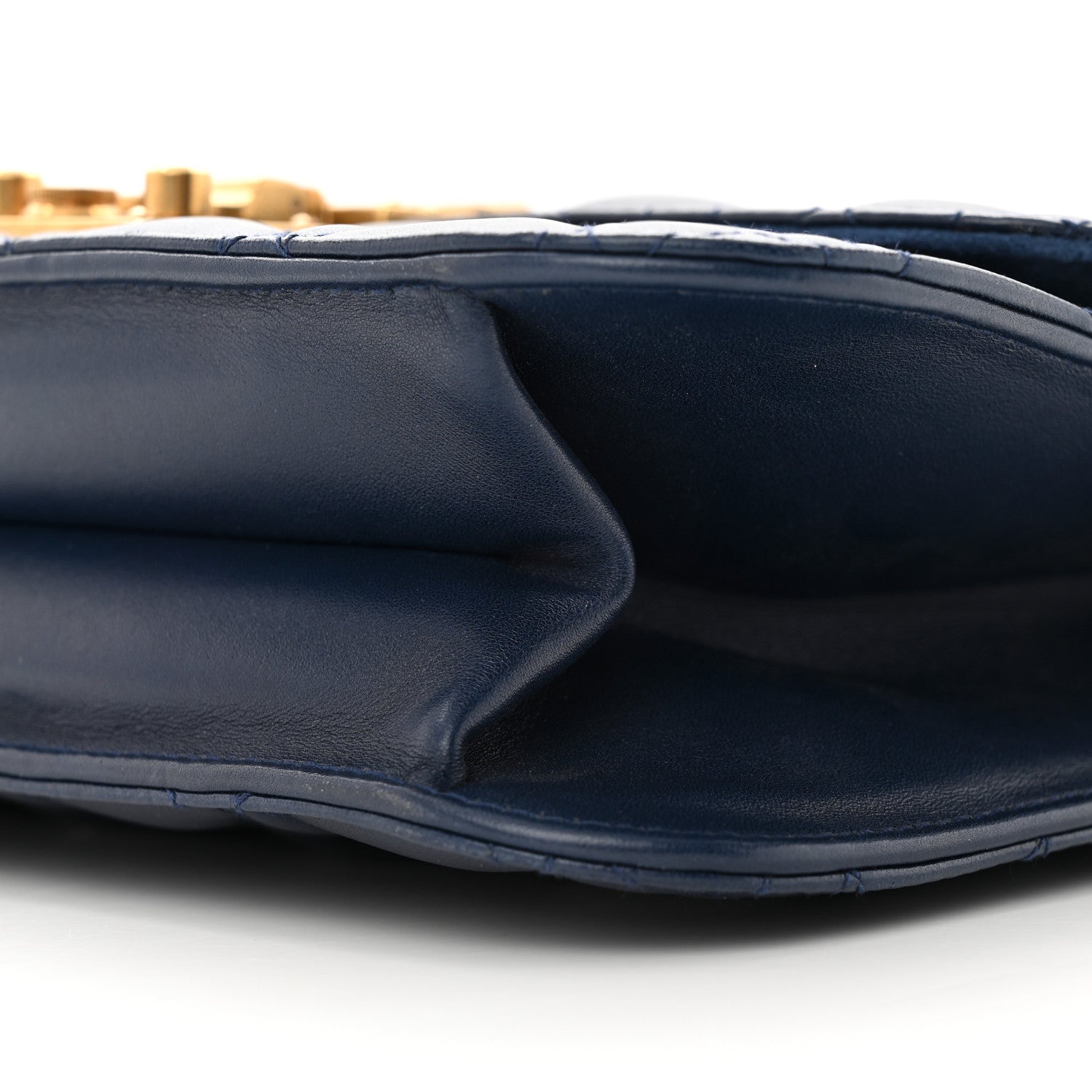 Christian Dior Lambskin Cannage Large Dioraddict Flap Bag Indigo Blue 10 of 13