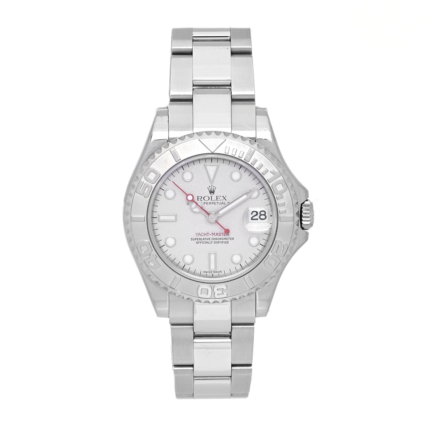 Stainless Steel Platinum 35mm Yacht-Master Watch Silver 168622