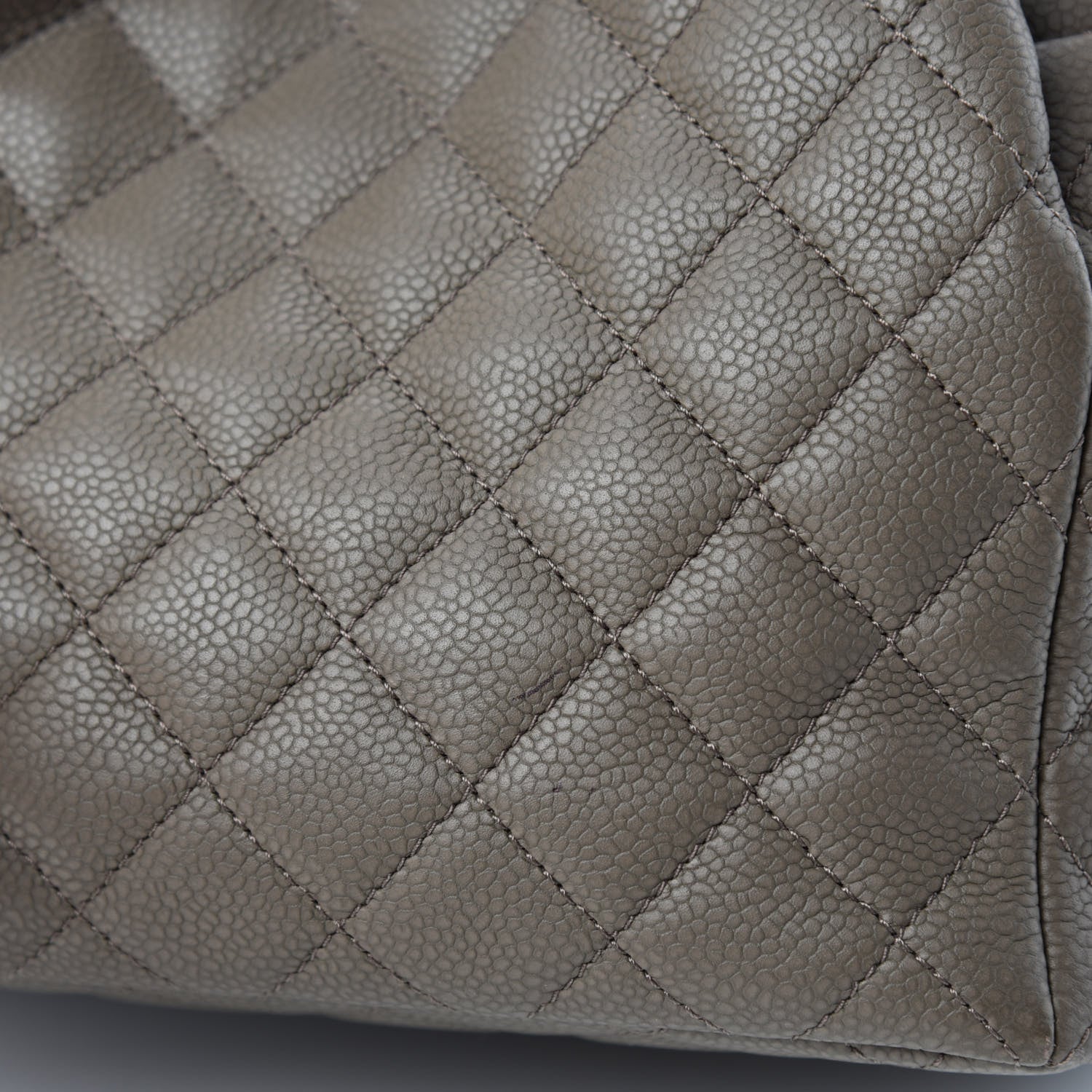 Chanel Grained Calfskin Quilted Small Chain Bucket Bag Khaki 8 of 11