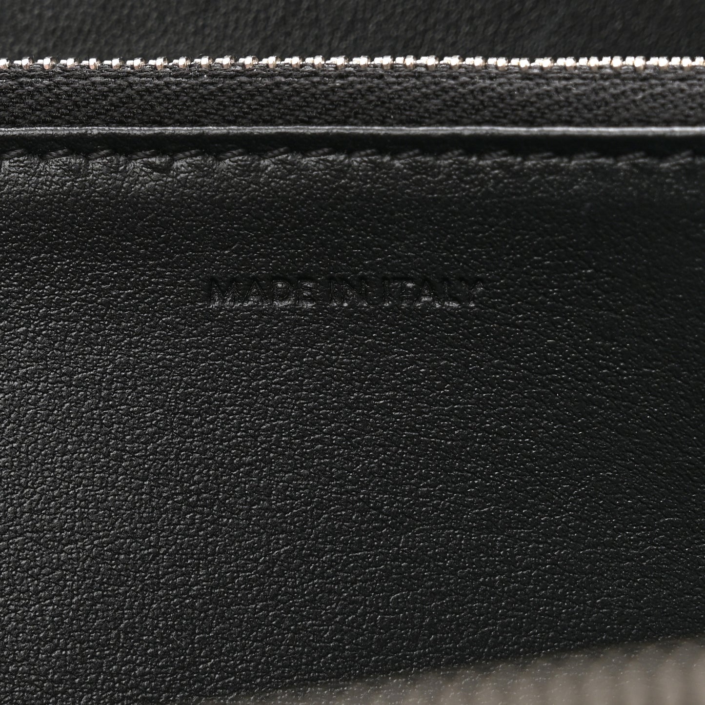Calfskin Large Zip Around Multifunction Wallet Black