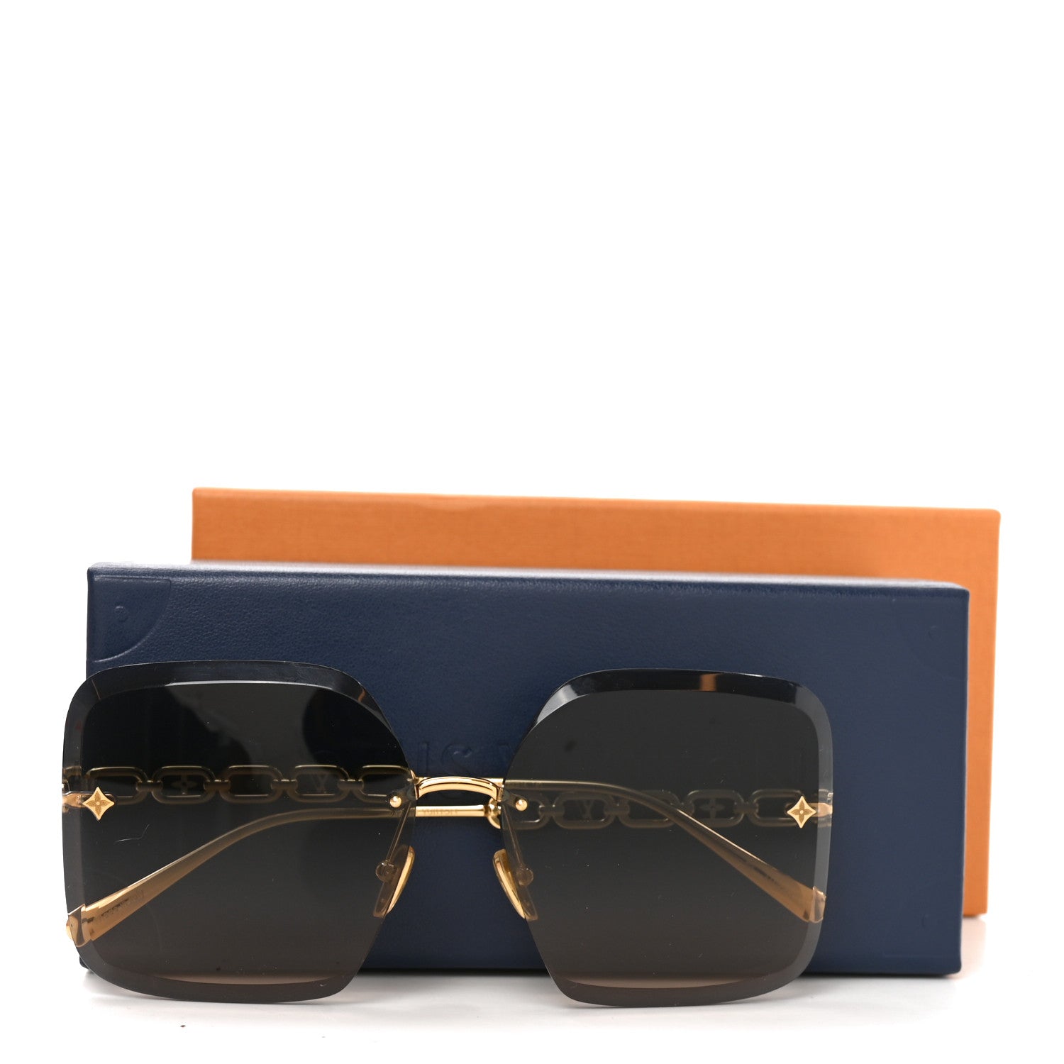 Louis Vuitton Metal LV Jewel Square Sunglasses Z1860U Gradient Blue 8 of 8