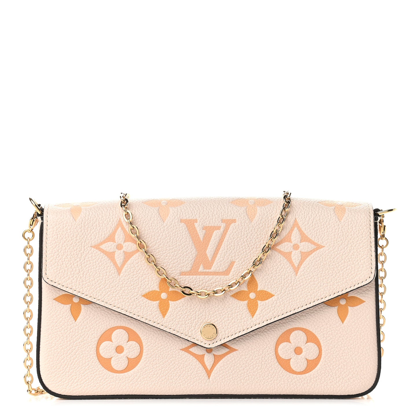 Empreinte Monogram Giant By The Pool Felicie Pochette Chain Wallet Cream Saffron