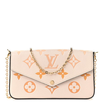 Louis Vuitton Empreinte Monogram Giant By The Pool Felicie Pochette Chain Wallet Cream Saffron 1 of 9
