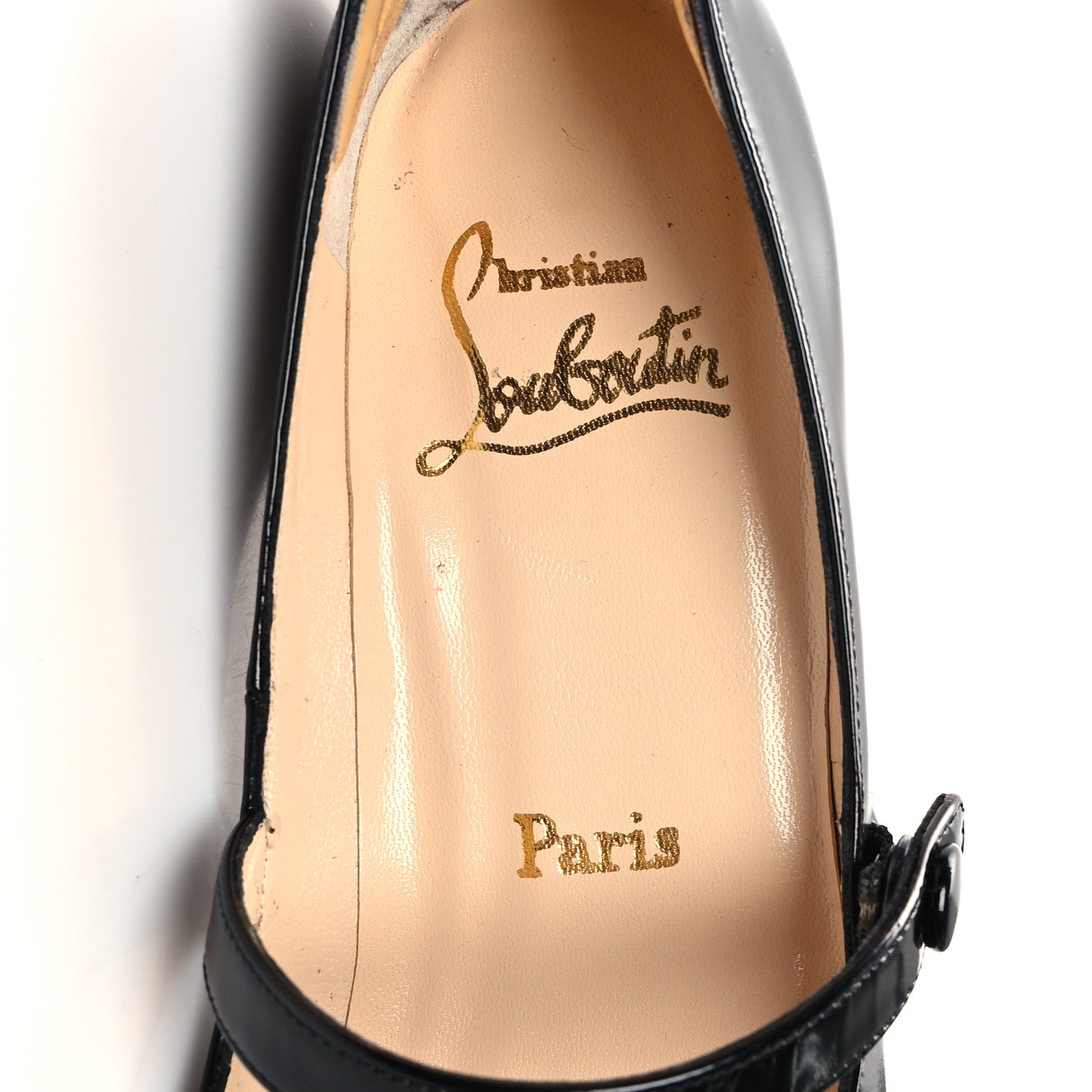 Christian Louboutin Patent Mary Jane 140 Pumps 35 Black 7 of 9