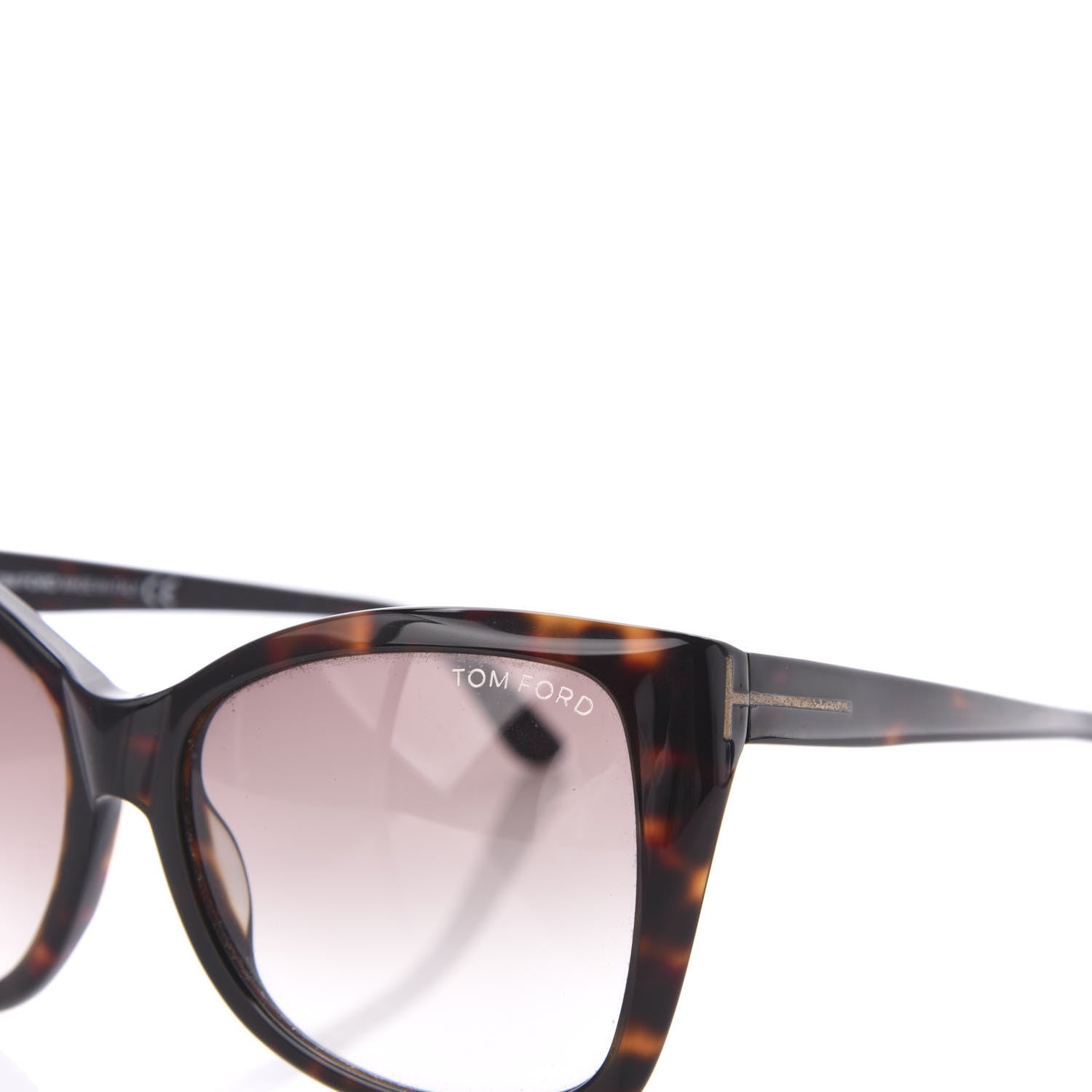 Tom Ford Carli Oversize Square Cateye Sunglasses TF295 Havana Brown 7 of 8