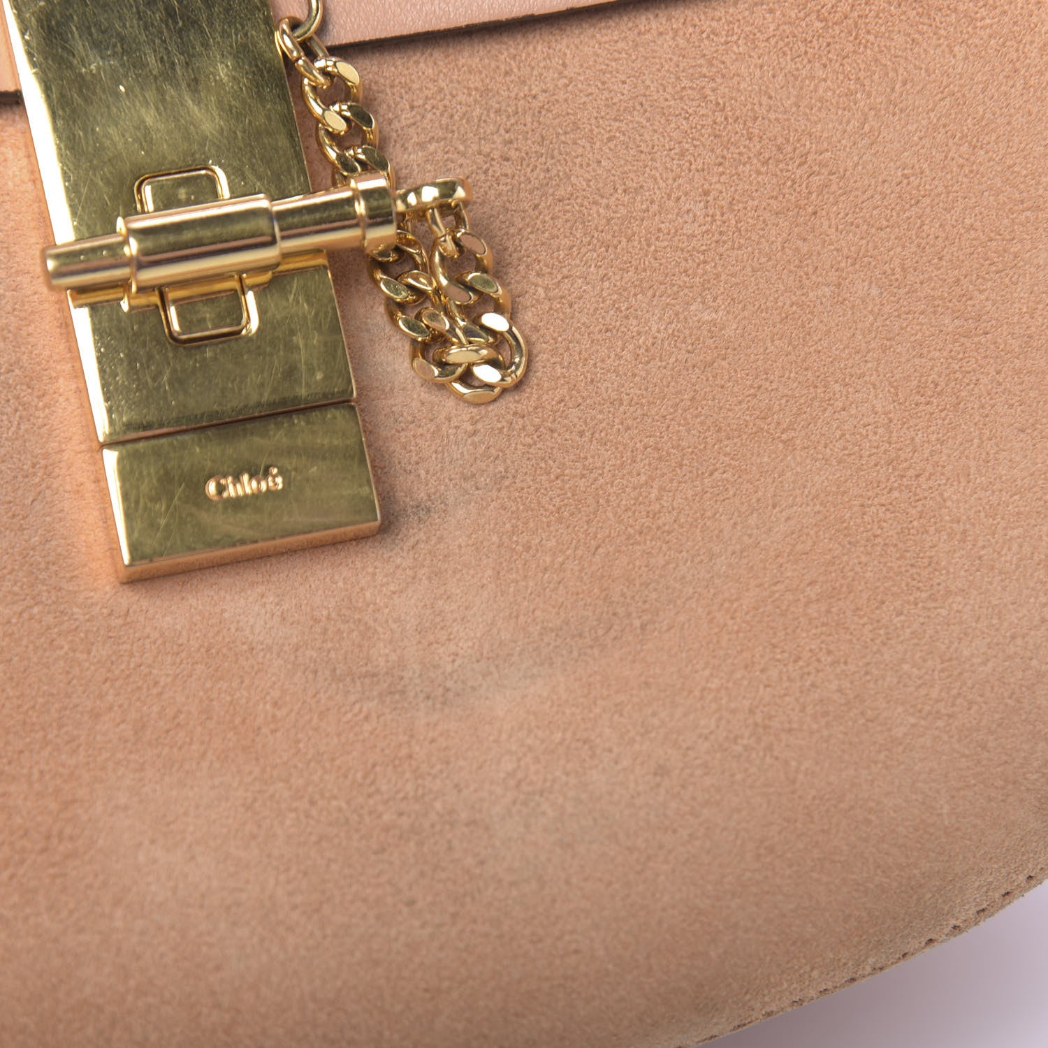 Chloe Suede Smooth Calfskin Drew Shoulder Bag Blushy Pink 7 of 12