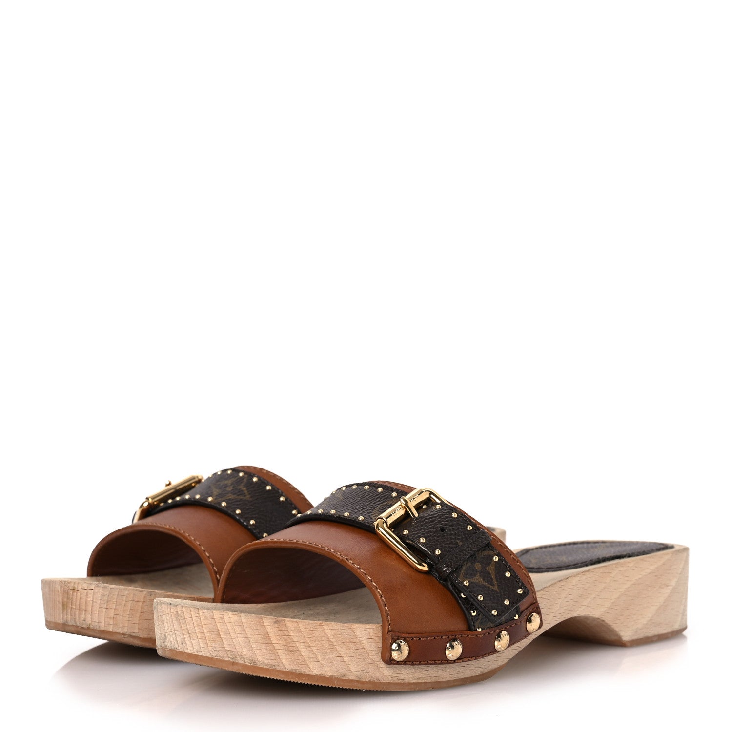 Louis Vuitton Calfskin Monogram Cottage Mule 39 Cognac 4 of 16