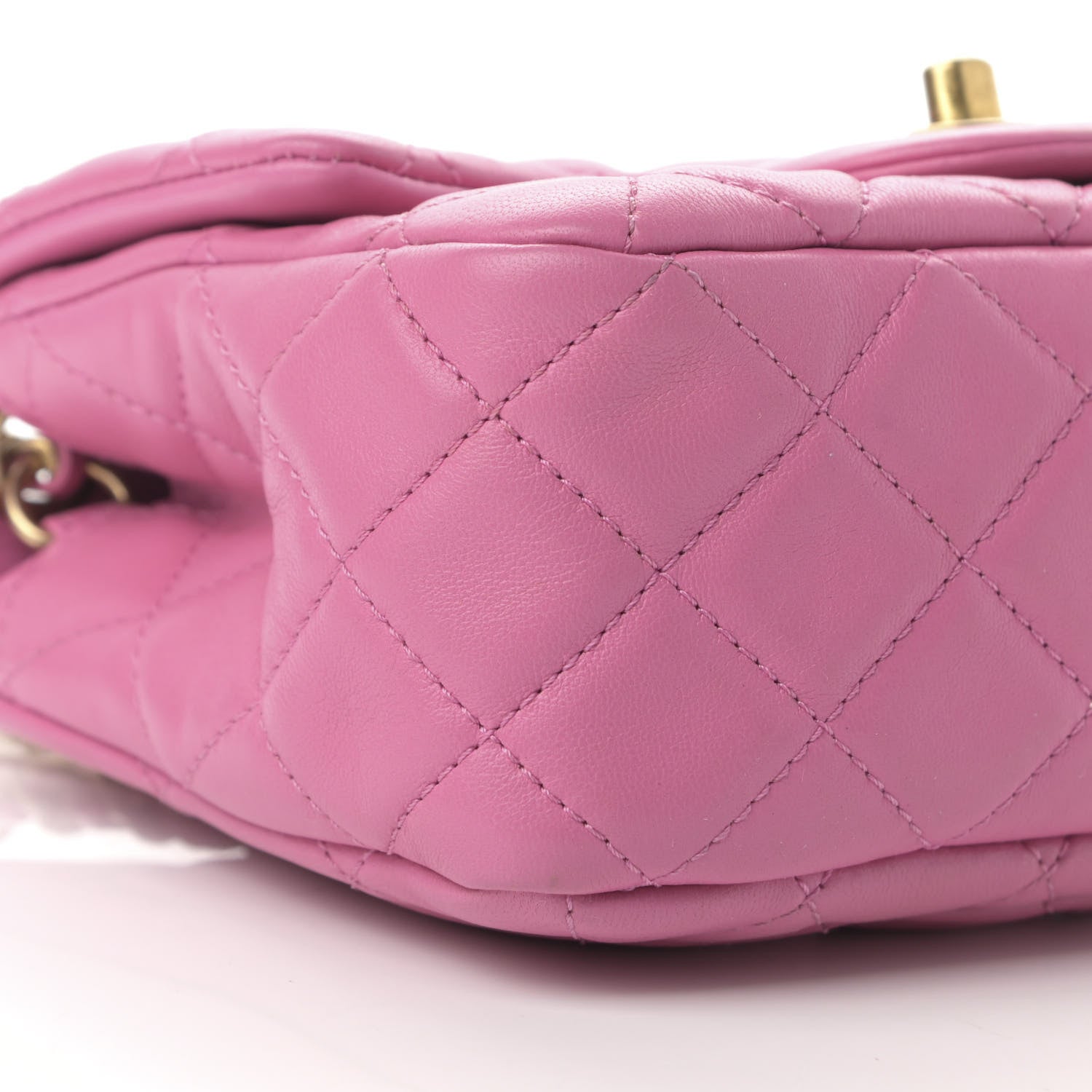 Chanel Lambskin Quilted Mini Pearl Crush Flap Pink 9 of 18