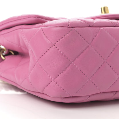 Chanel Lambskin Quilted Mini Pearl Crush Flap Pink 9 of 18