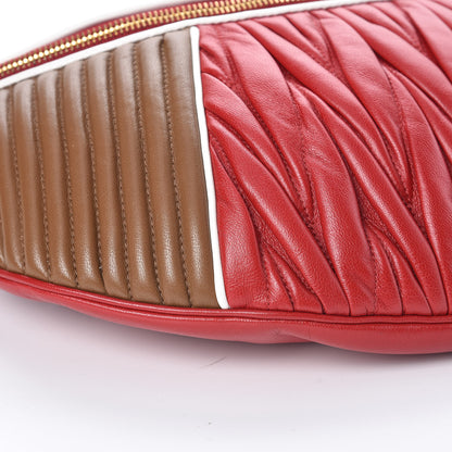 Miu Miu Nappa Matelasse Belt Bag Fuoco Cannella 5 of 10