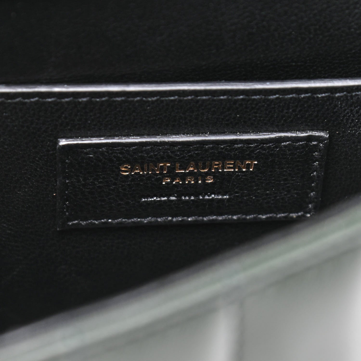 Saint Laurent Lambskin Matelasse Monogram Medium Vicky Chain Bag Algae 8 of 10
