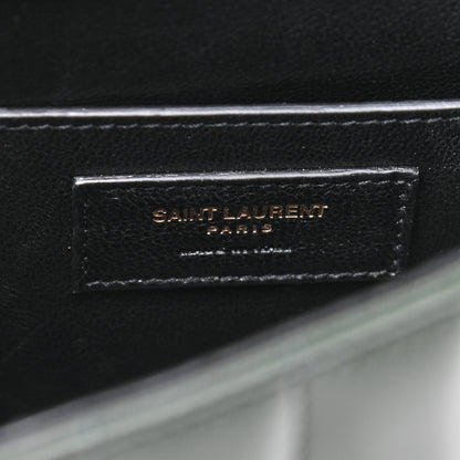 Saint Laurent Lambskin Matelasse Monogram Medium Vicky Chain Bag Algae 8 of 10