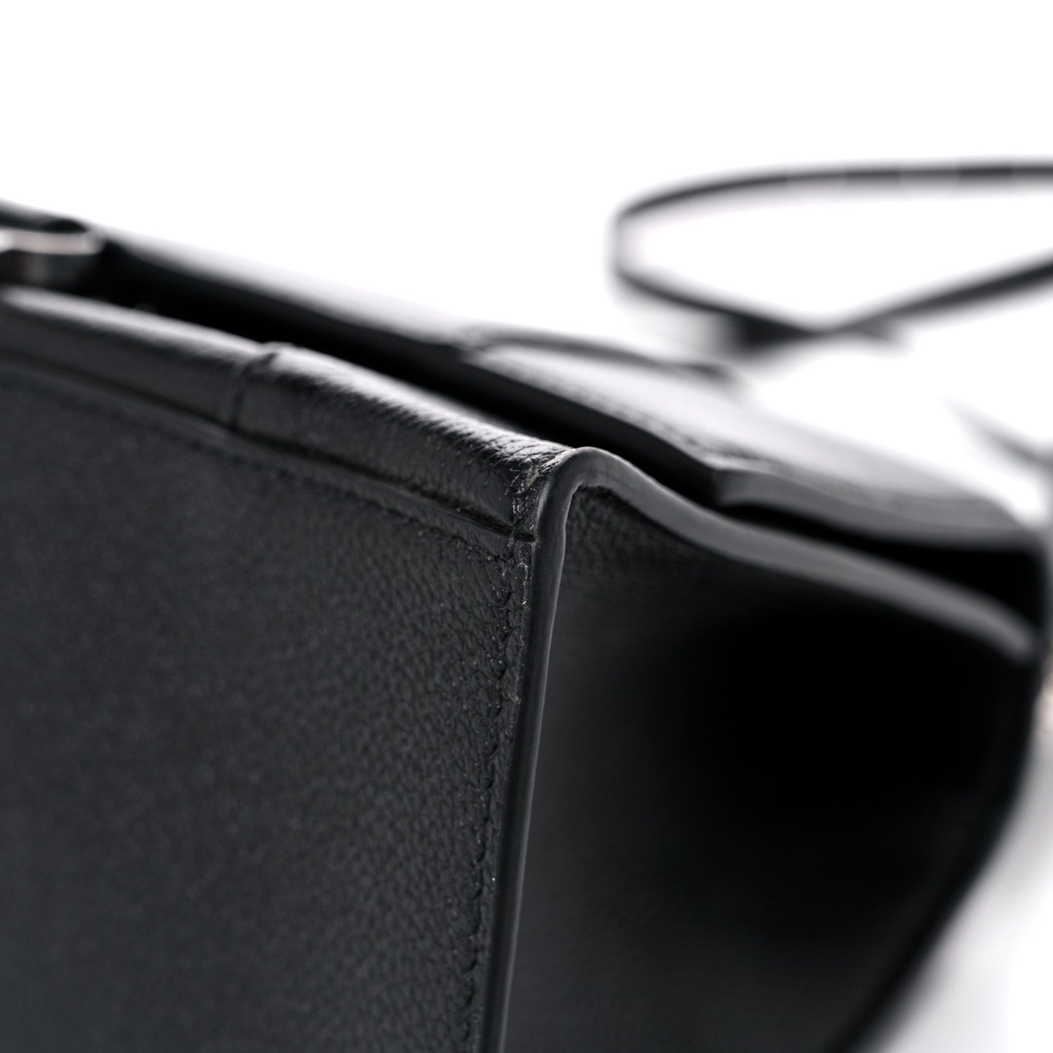 Balenciaga Grained Calfskin Small Hourglass Top Handle Bag Black 8 of 11