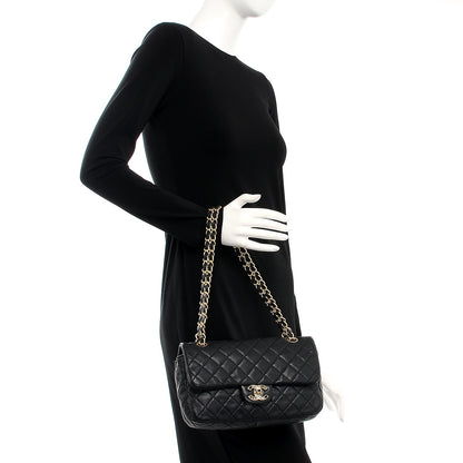 Chanel Lambskin Quilted Medium Precious Jewel Single Flap Black 2 of 8