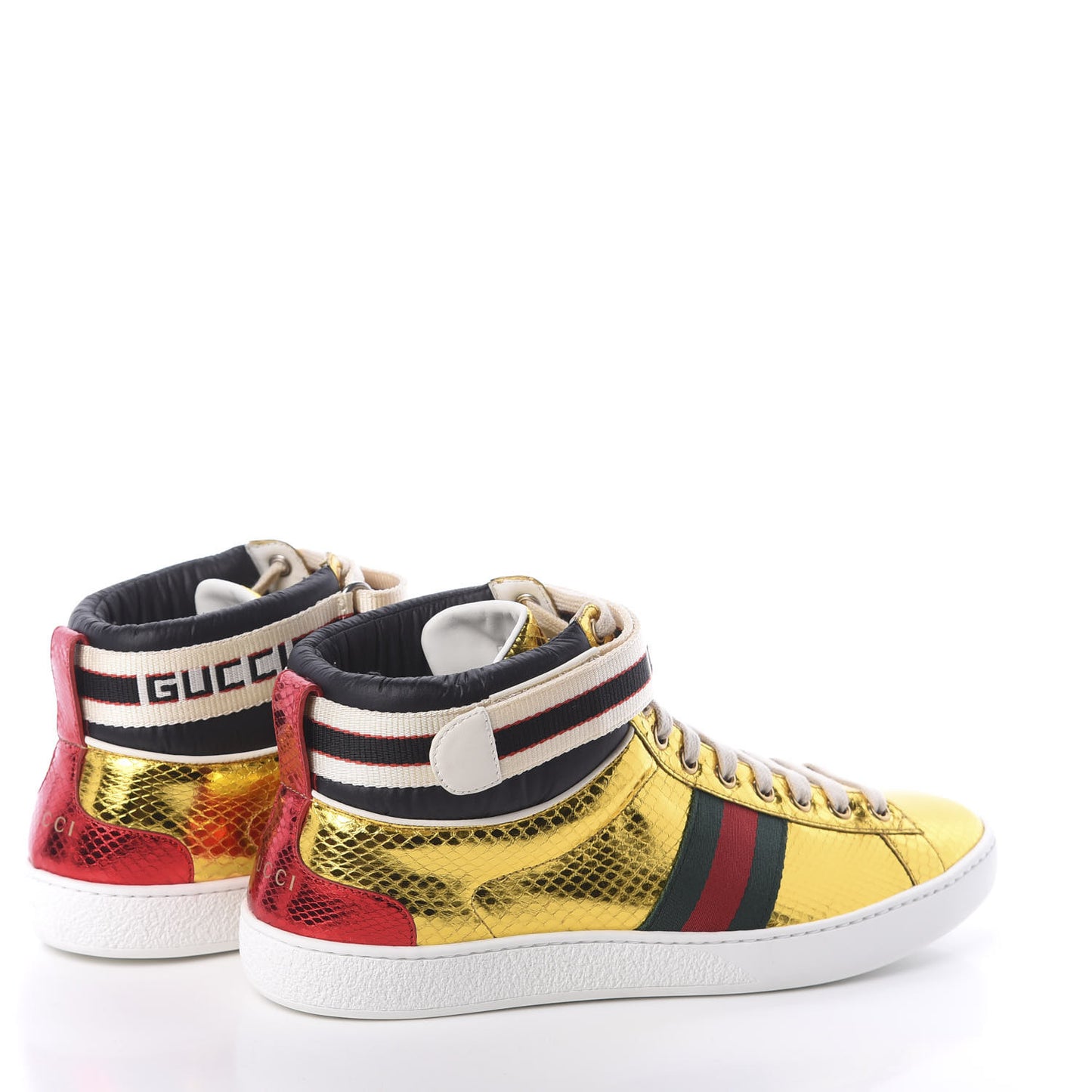 Metallic Ayers Web Womens New Ace Stripe High Top Sneakers 41.5 Oro
