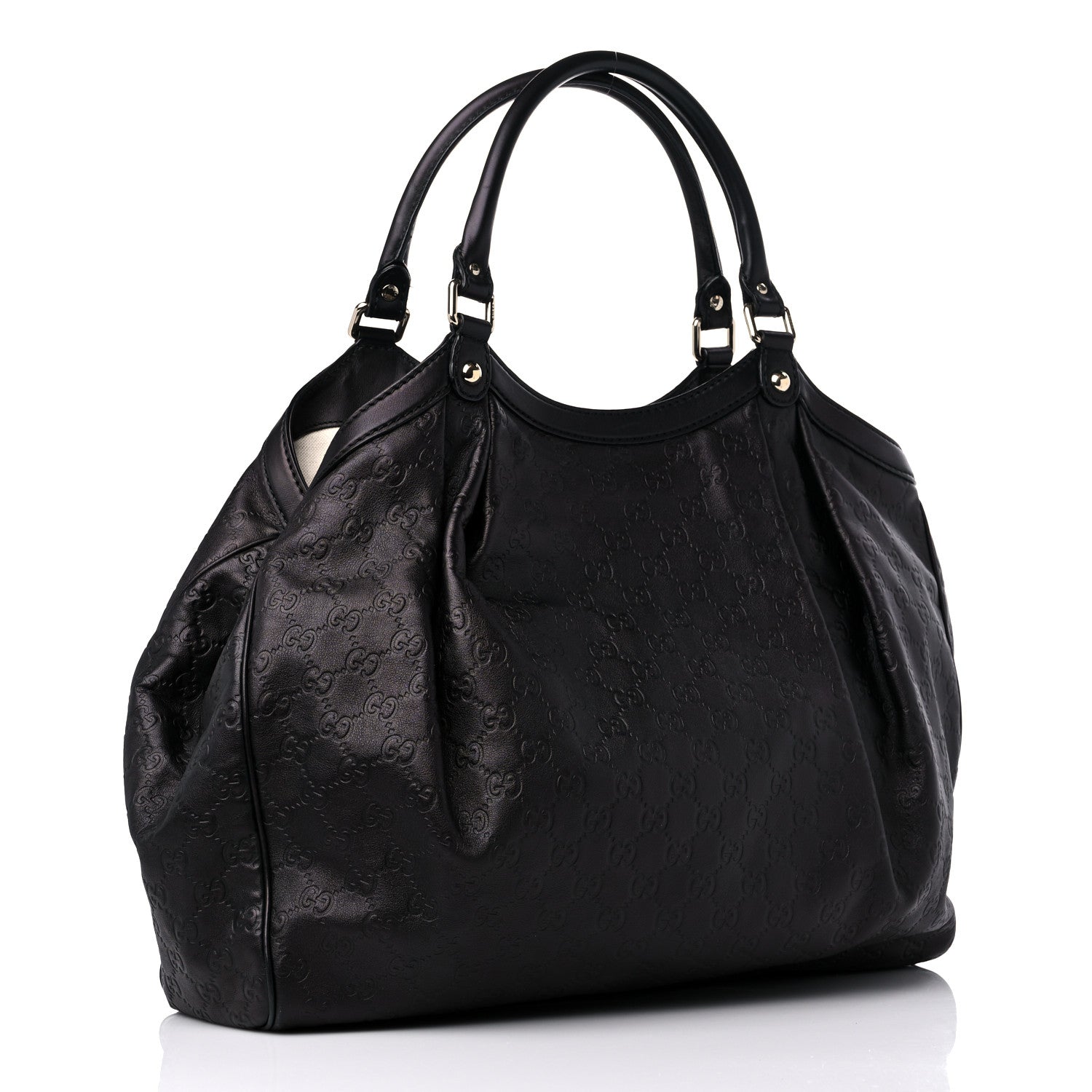Gucci Guccissima Large Sukey Tote Black 3 of 19