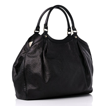 Gucci Guccissima Large Sukey Tote Black 3 of 19