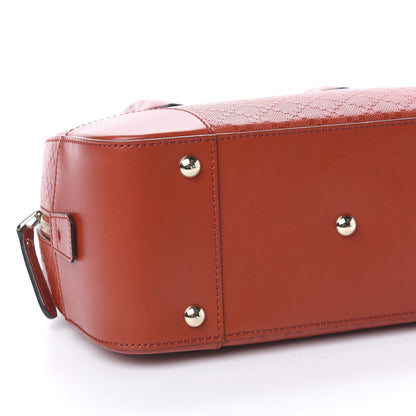 Gucci Calfskin Diamante Small Top Handle Bag Red 9 of 13