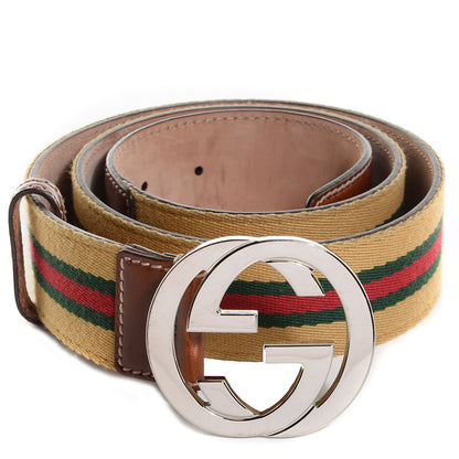 Gucci Canvas Web Interlocking G Belt 90 36 1 of 5