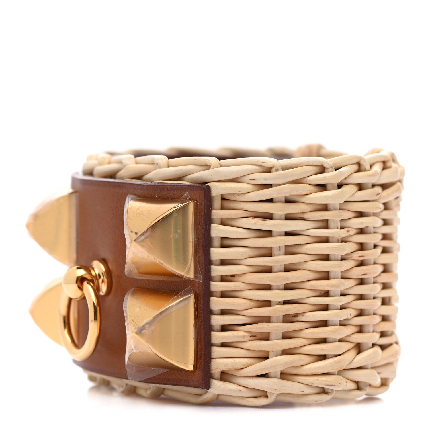 Hermes Barenia Osier Collier De Chien CDC Picnic Bracelet T3 Fawn 1 of 5