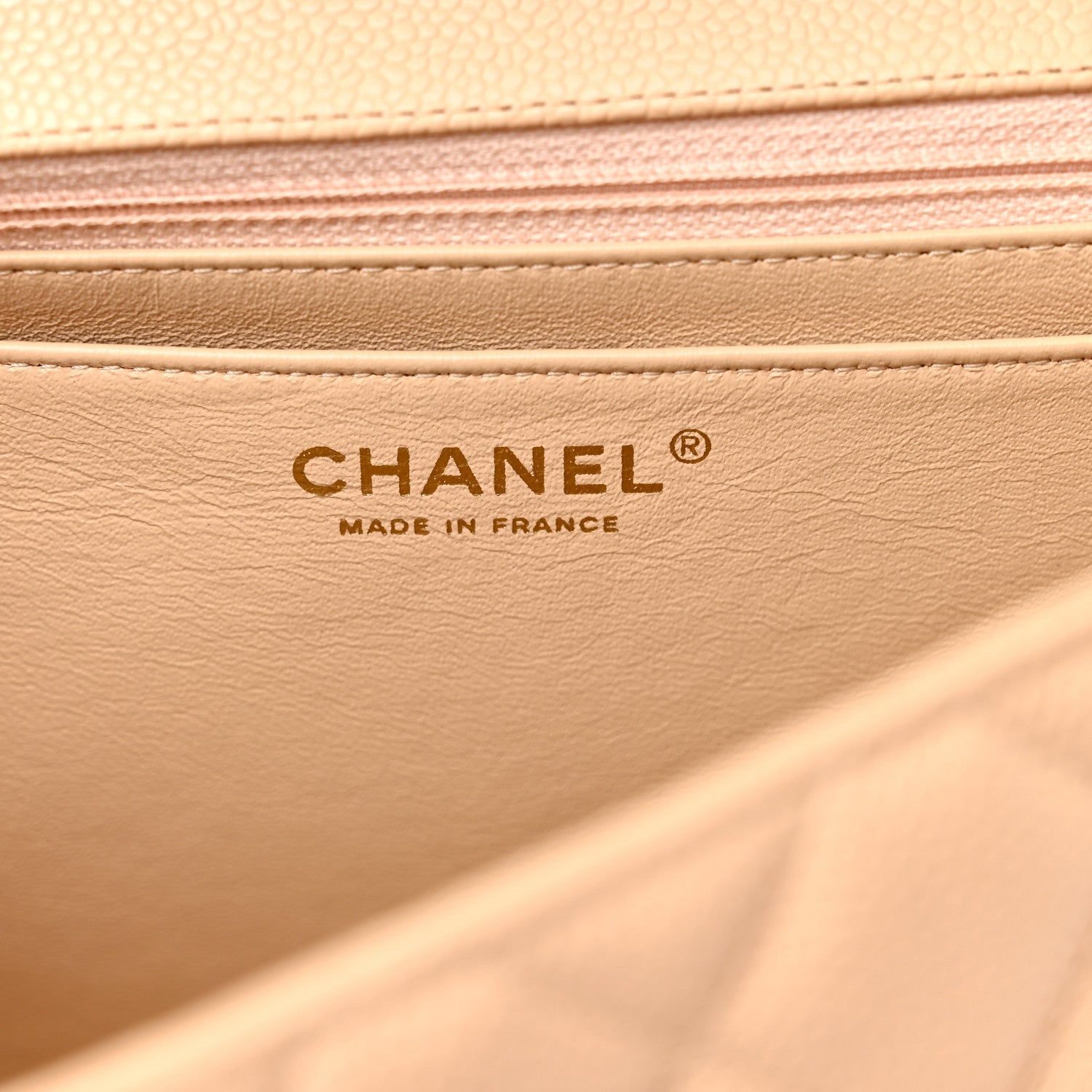 Chanel Caviar Quilted Jumbo Single Flap Beige Clair 6 of 10