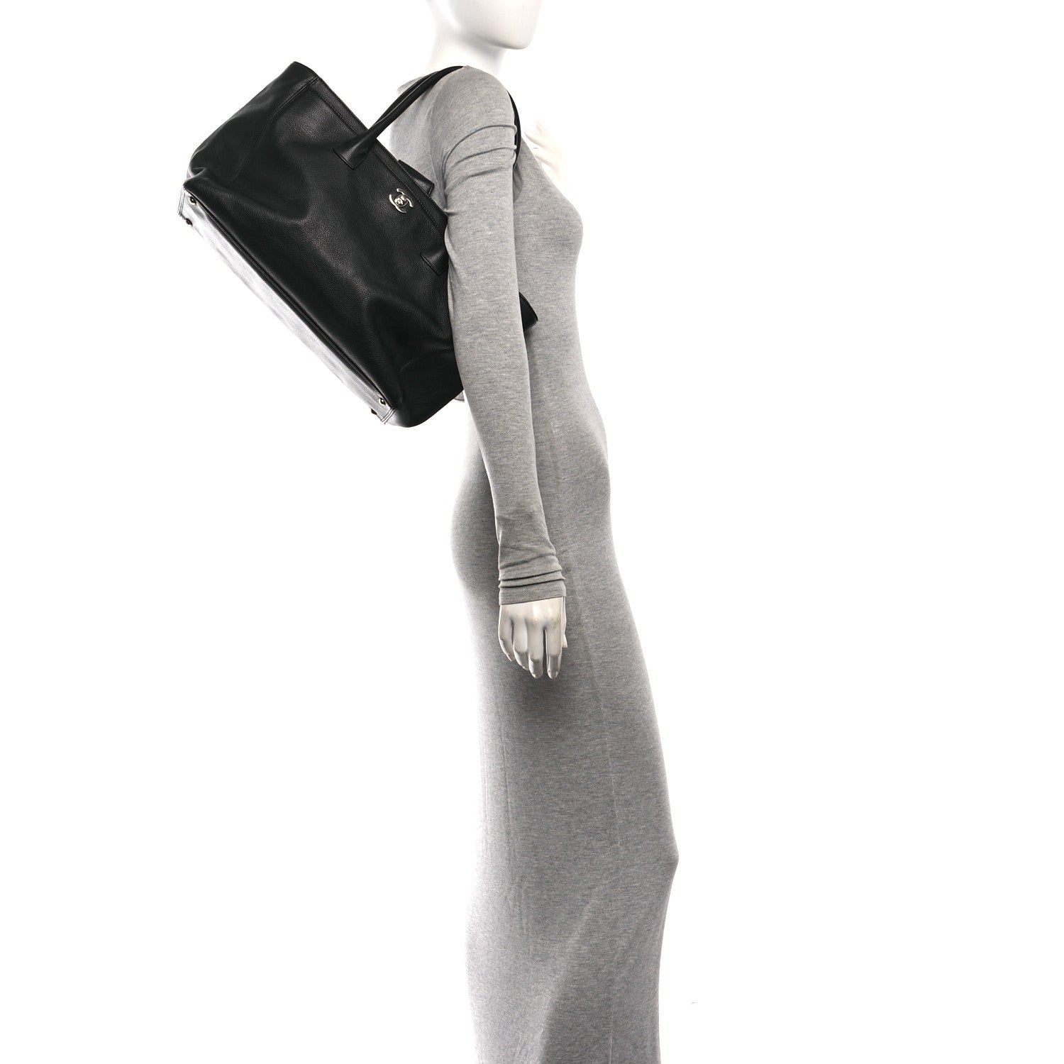 Chanel Calfskin Cerf Executive Shopper Tote Black 2 of 11