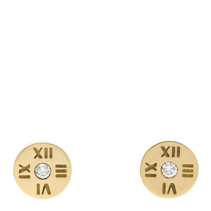 Tiffany 18K Yellow Gold Diamond Mini Atlas Earrings 1 of 5