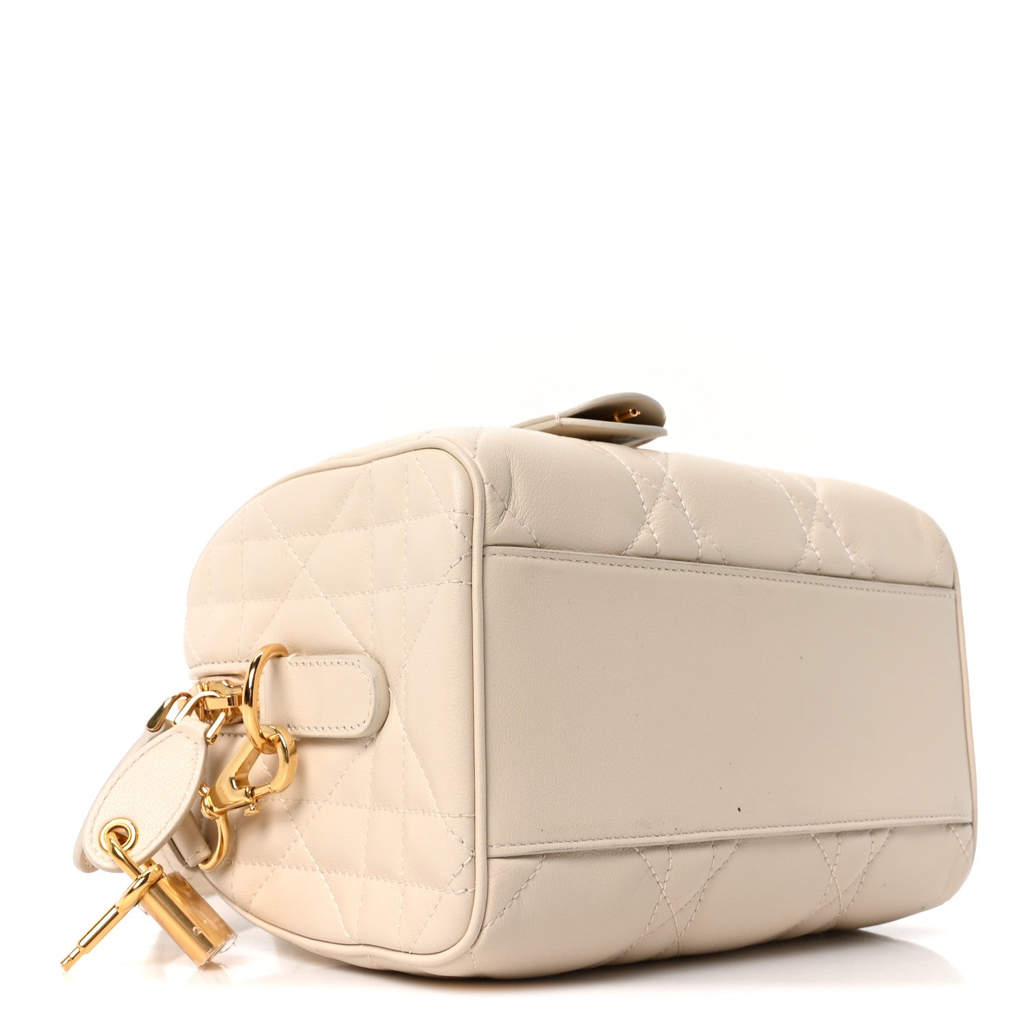 Christian Dior Calfskin Macrocannage Groove 20 Bag Dusty Ivory 4 of 10