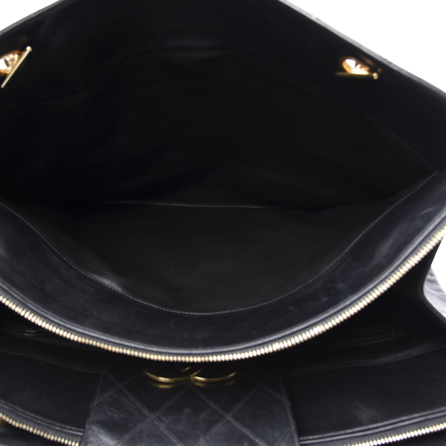 Calfskin Stitched XL Weekender Black