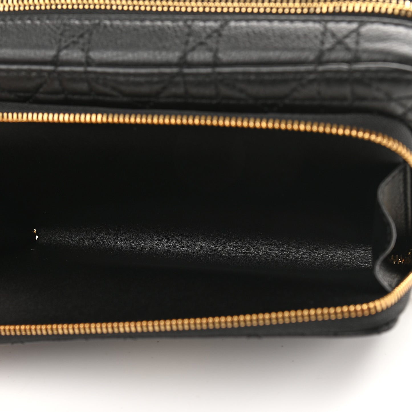 Supple Calfskin Caro Double Pouch Black