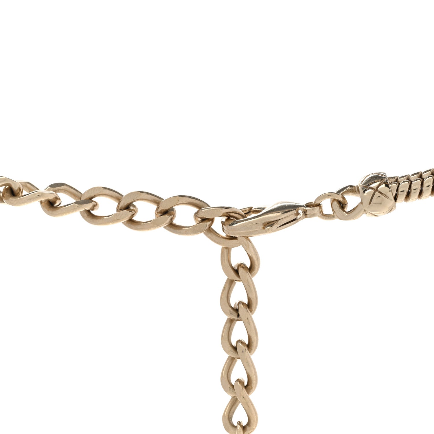Chanel Metal Lambskin CC Turnlock Lariat Necklace Black Gold 5 of 8