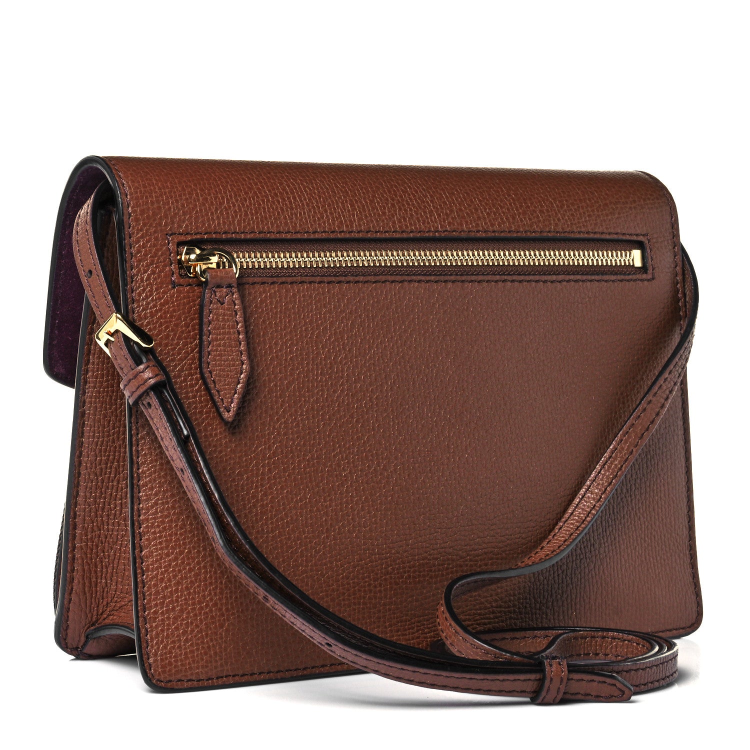 Burberry Derby Calfskin House Check Small Macken Crossbody Bag Tan 3 of 9