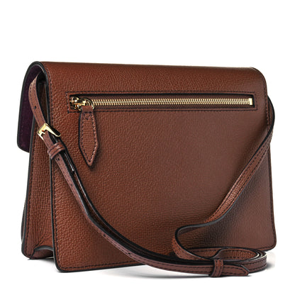 Burberry Derby Calfskin House Check Small Macken Crossbody Bag Tan 3 of 9