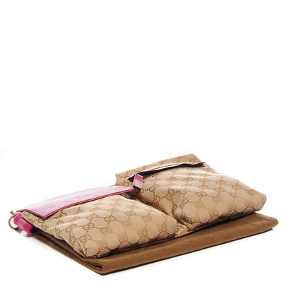 Gucci GG Monogram Web Double Pocket Belt Bag Pink 4 of 8