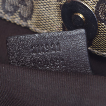 Gucci Crystal Monogram Medium Web Tote Brown 7 of 11