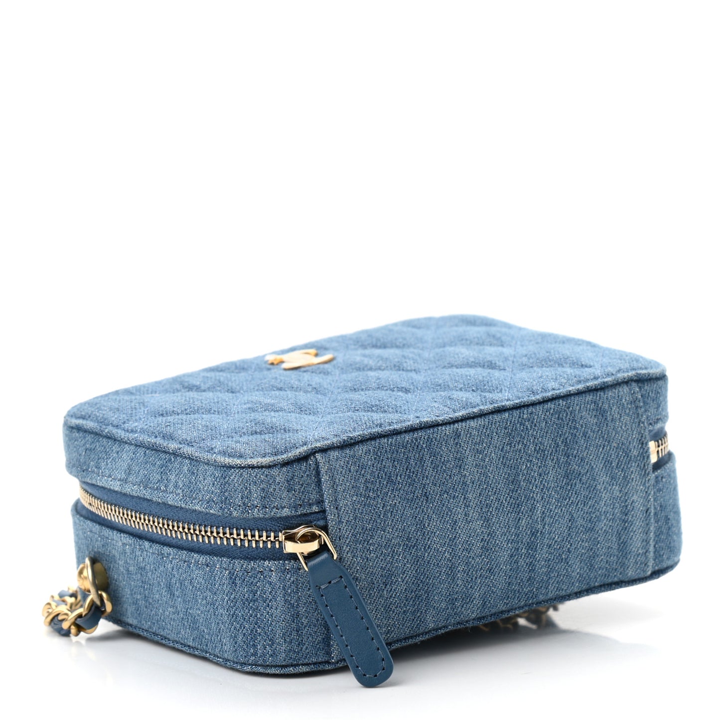 Denim Quilted CC Pearl Crush Camera Case Blue