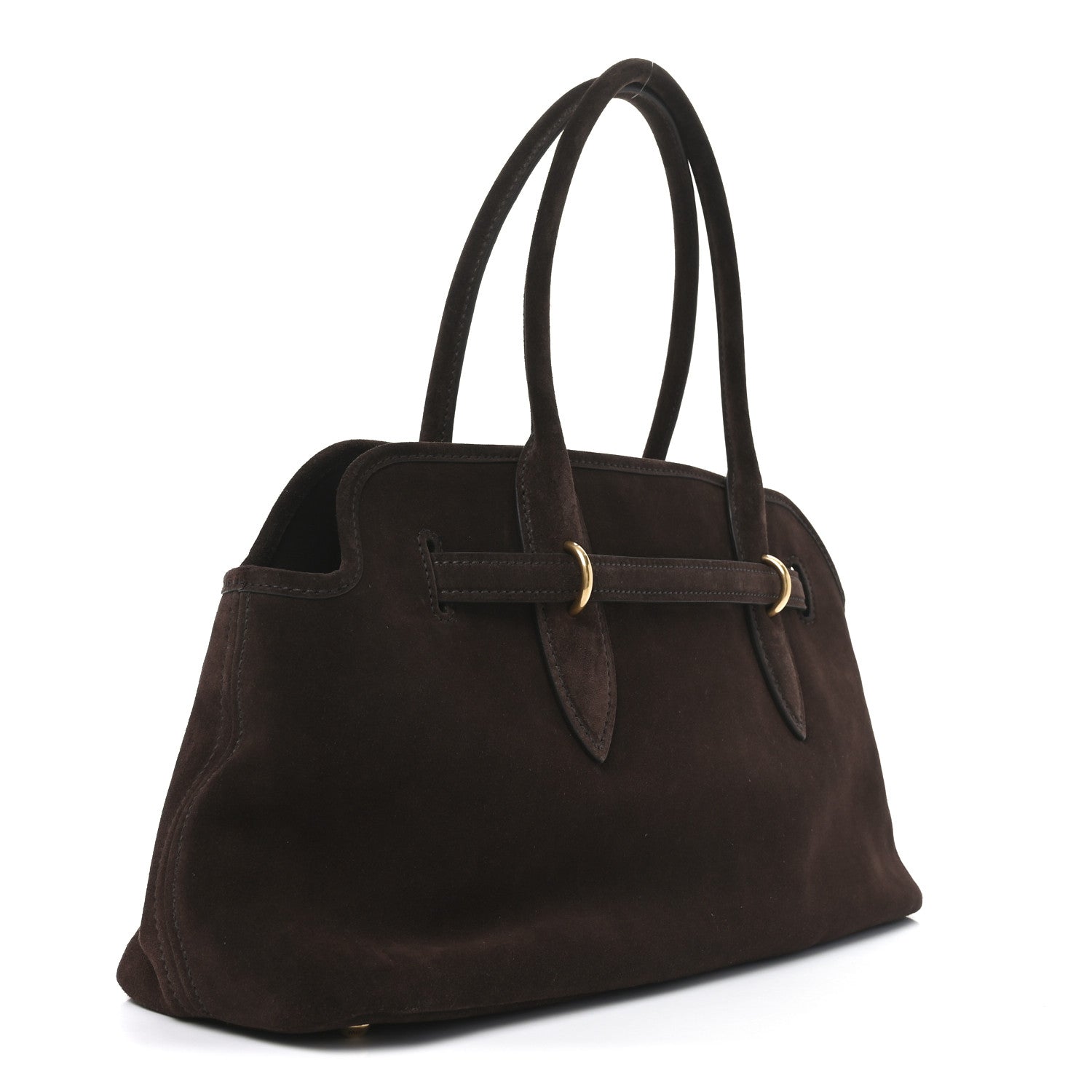 Miu Miu Camoscio Large Aventure Bag Moro 3 of 9