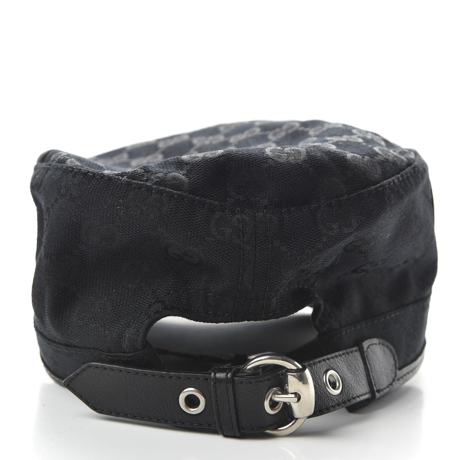 Gucci Monogram Canvas Military Hat XXL Black 5 of 7