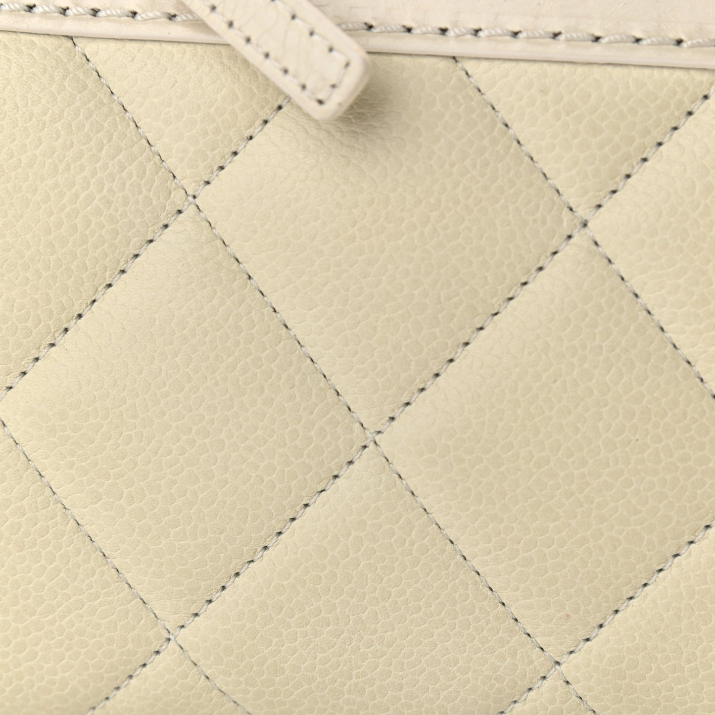 Caviar Quilted Coco Casual Flap Ivory