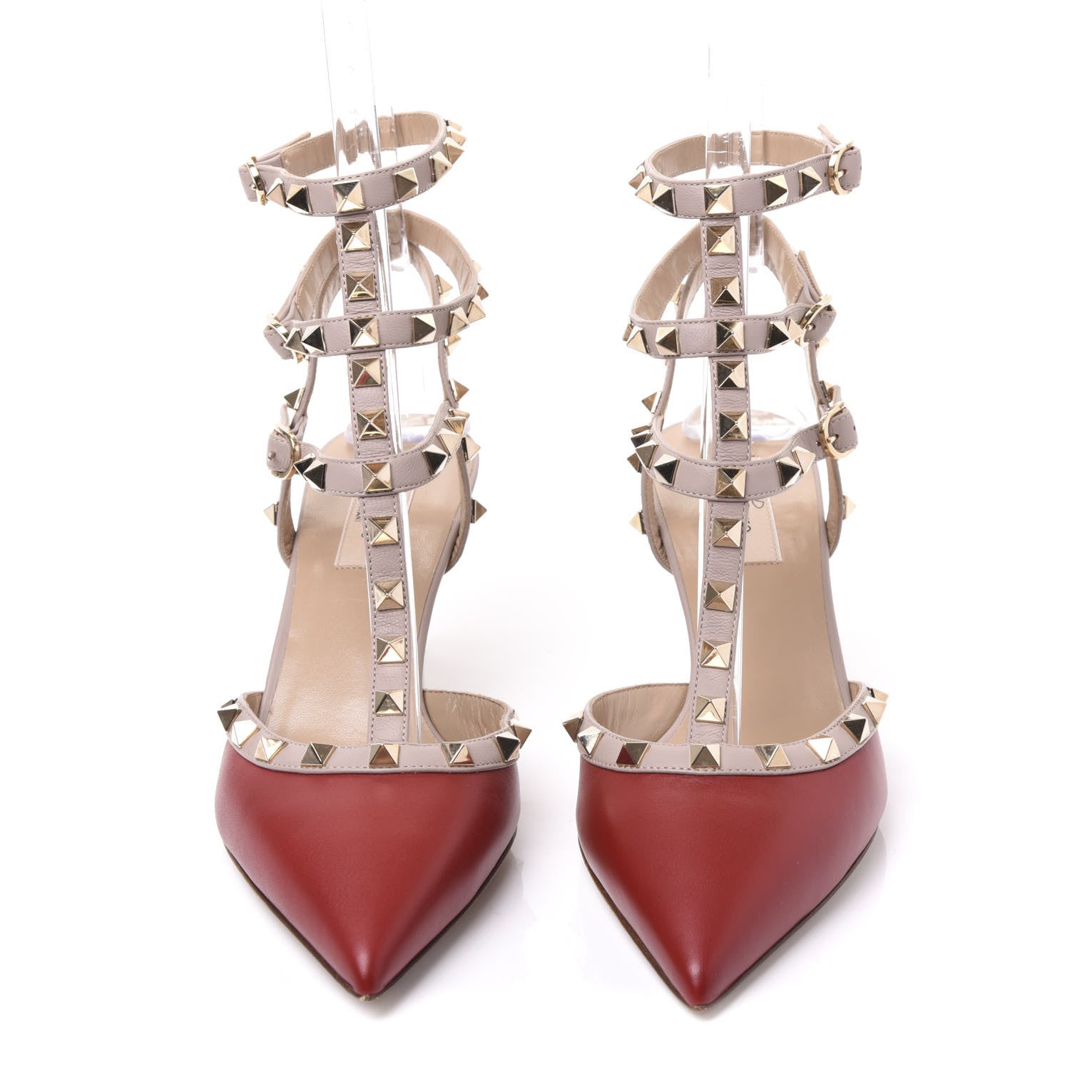 Valentino Garavani Nappa Rockstud Ankle Strap 65mm Pumps 39 Rubino Poudre 2 of 8