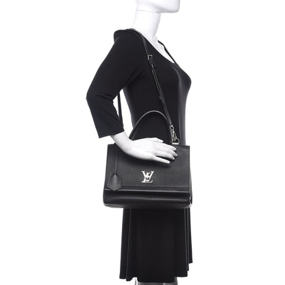 Louis Vuitton Soft Calfskin Lockme II Top Handle Black 2 of 9